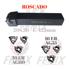 porta inserto derecho para roscado