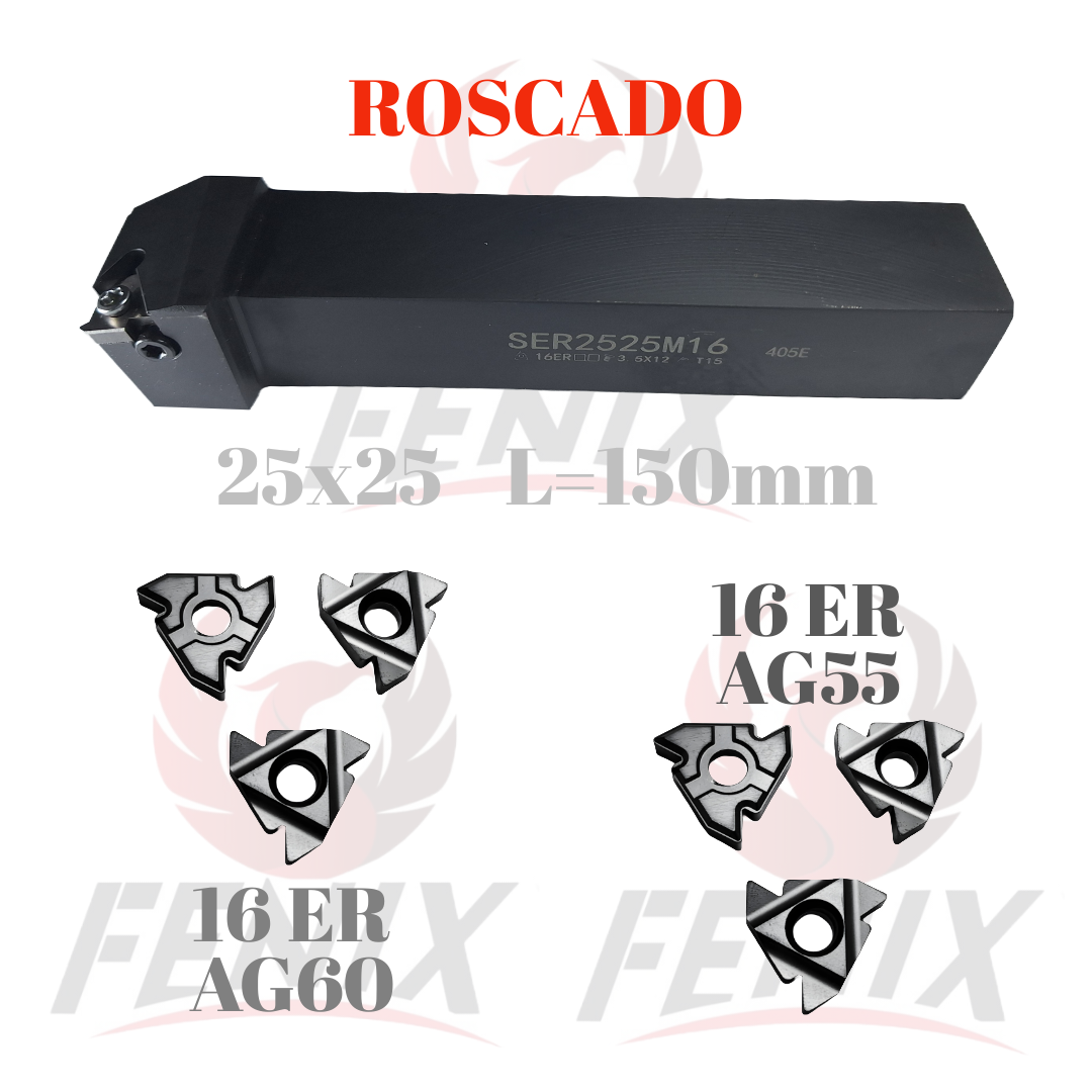 porta inserto derecho para roscado